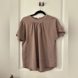 Women's Taupe Short Sleeve Top Size Small
